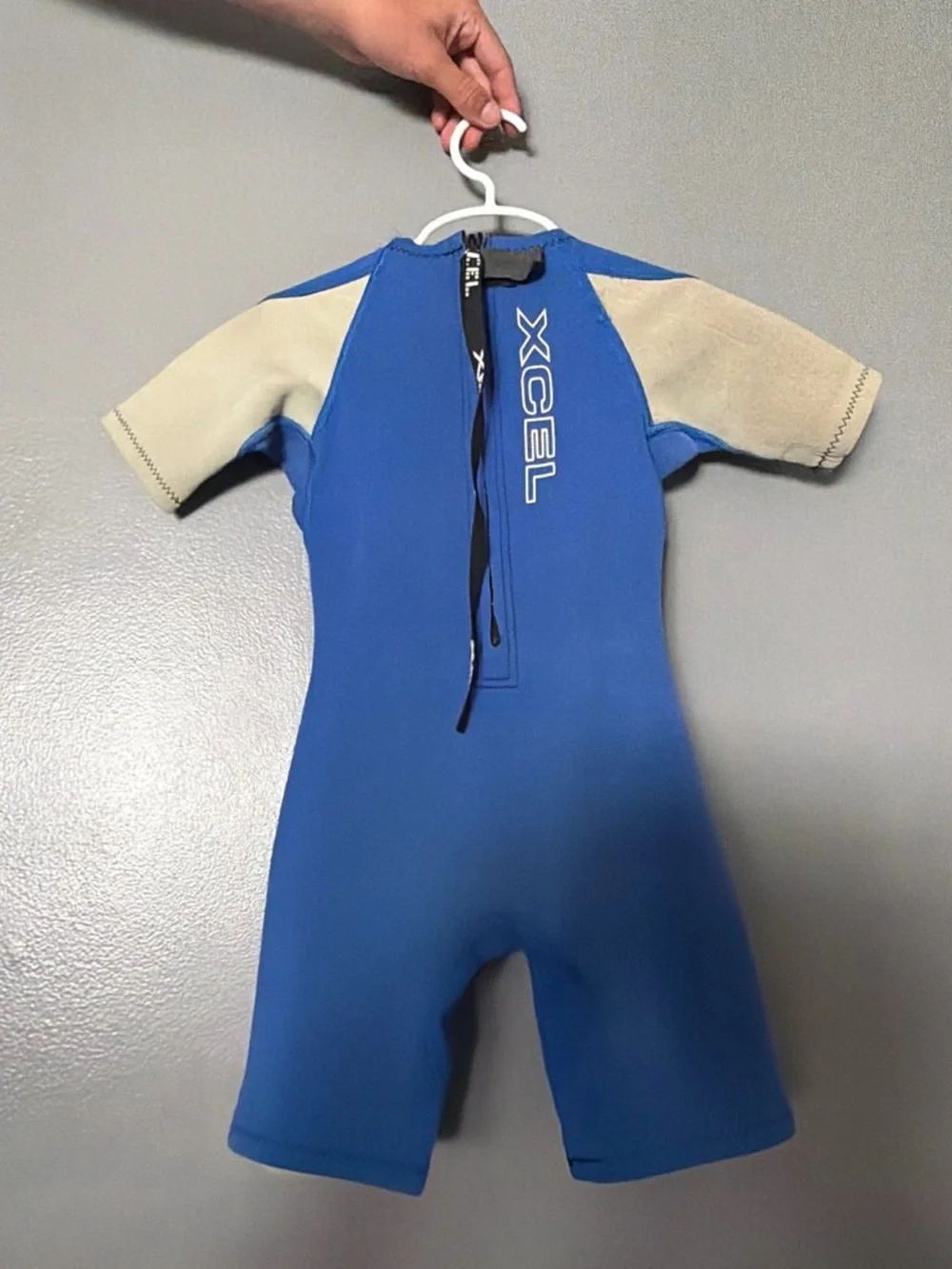 Kids Short Sleeve Blue Neoprene Wetsuit (3T Or 4T)